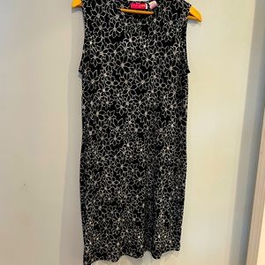 Winter Black/White Floral Dress Maternity